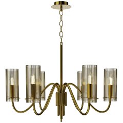 SL2005.303.06 Светильник подвесной ST-Luce латунь/коньячный E14 6*40W SANTORI SL2005.303.06 Светильник подвесной ST-Luce латунь/коньячный E14 6*40W SANTORI