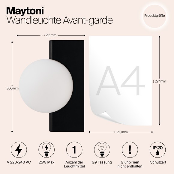 Бра Maytoni MOD324WL-01B Avant-garde под лампу 1xG9 25W Бра Maytoni MOD324WL-01B Avant-garde под лампу 1xG9 25W