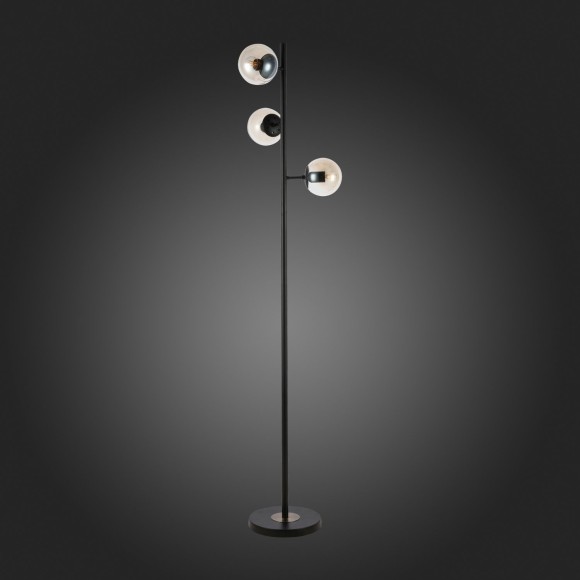 SLE154905-03 Светильник напольный Черный/Янтарный E27 3*60W LACOTTA