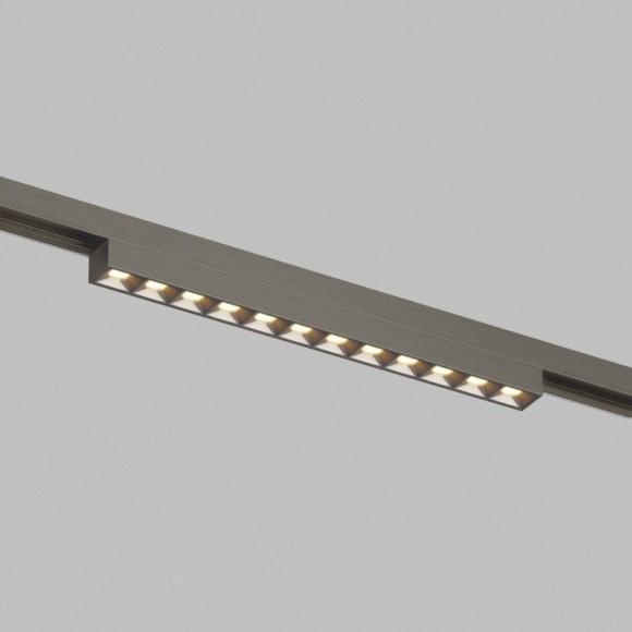 Трековый светодиодный светильник Denkirs SHINE GRILL ZigBee DK5971-DN 48V 10Вт 2700–6000K IP20 темный никель