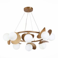 SLE220503-08 Светильник подвесной Золотистый/Белый G9 LED 8*5W BOLZANO SLE220503-08 Светильник подвесной Золотистый/Белый G9 LED 8*5W BOLZANO