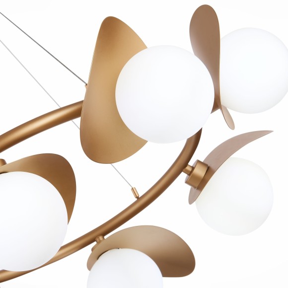 SLE220503-08 Светильник подвесной Золотистый/Белый G9 LED 8*5W BOLZANO SLE220503-08 Светильник подвесной Золотистый/Белый G9 LED 8*5W BOLZANO