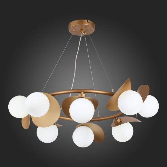 SLE220503-08 Светильник подвесной Золотистый/Белый G9 LED 8*5W BOLZANO SLE220503-08 Светильник подвесной Золотистый/Белый G9 LED 8*5W BOLZANO