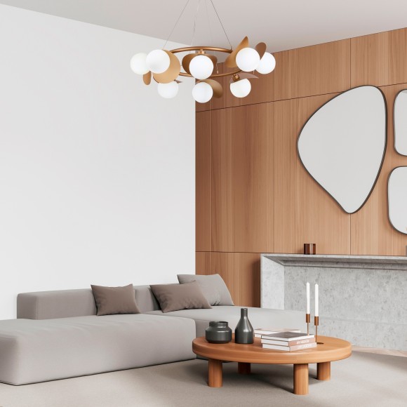 SLE220503-08 Светильник подвесной Золотистый/Белый G9 LED 8*5W BOLZANO SLE220503-08 Светильник подвесной Золотистый/Белый G9 LED 8*5W BOLZANO