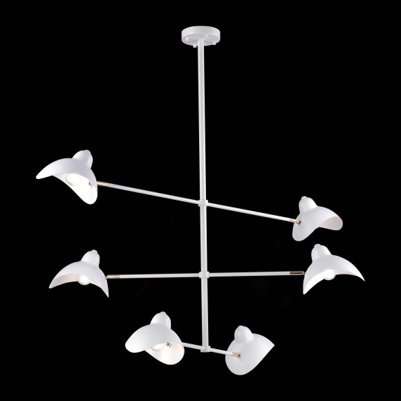 SL1801.503.06 Люстра подвесная ST-Luce Белый/Белый E14 6*60W MINNE SL1801.503.06 Люстра подвесная ST-Luce Белый/Белый E14 6*60W MINNE