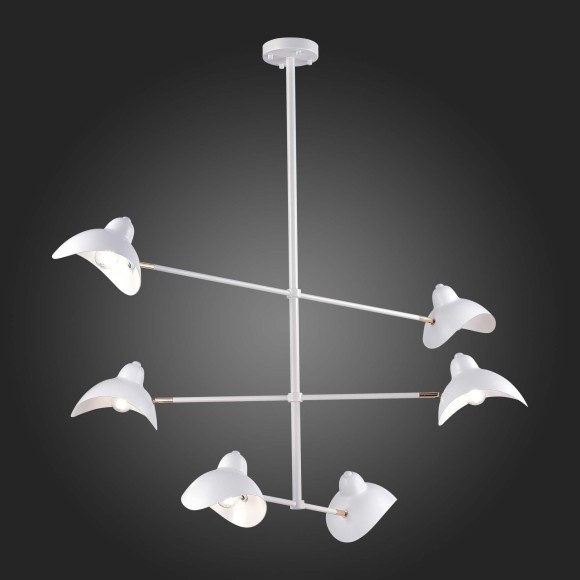 SL1801.503.06 Люстра подвесная ST-Luce Белый/Белый E14 6*60W MINNE SL1801.503.06 Люстра подвесная ST-Luce Белый/Белый E14 6*60W MINNE