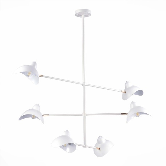 SL1801.503.06 Люстра подвесная ST-Luce Белый/Белый E14 6*60W MINNE SL1801.503.06 Люстра подвесная ST-Luce Белый/Белый E14 6*60W MINNE