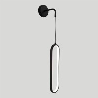 SY2868 LUSSOLE КОЛБЕРТ Чёрное бра с белым акриловым рассеивателем, LED 18 Вт, 4000 К, 1440 Лм, IP20