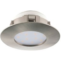 95819 Светодиодный встраиваемый светильник PINEDA, 1х4,9W(LED), Ø78, IP44, пластик, никель матовый