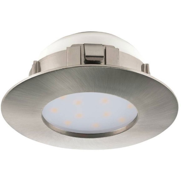 95819 Светодиодный встраиваемый светильник PINEDA, 1х4,9W(LED), Ø78, IP44, пластик, никель матовый