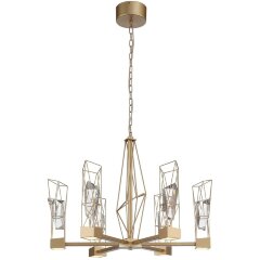 SL815.203.06 Люстра подвесная ST-Luce Матовое золото/Матовое золото, Прозрачный LED 6*8W 4000K PROGETTO