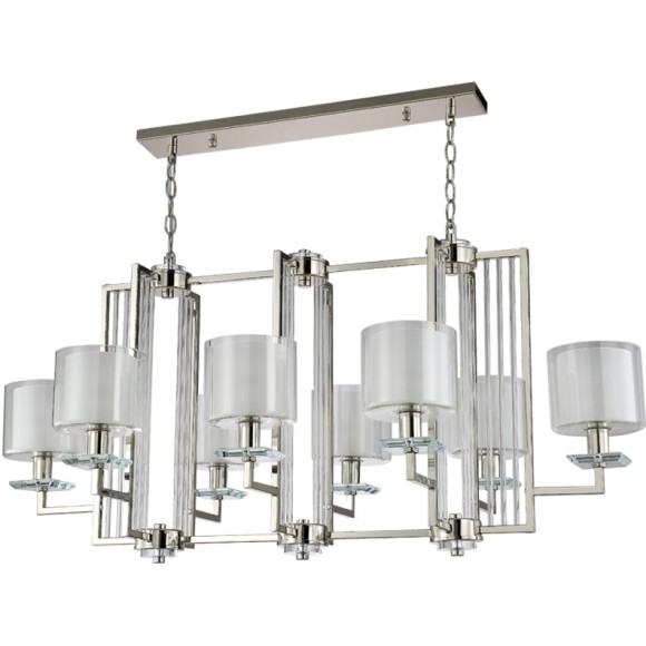Люстра Crystal Lux NICOLAS SP8 L1000 NICKEL/WHITE