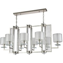 Люстра Crystal Lux NICOLAS SP8 L1000 NICKEL/WHITE Люстра Crystal Lux NICOLAS SP8 L1000 NICKEL/WHITE