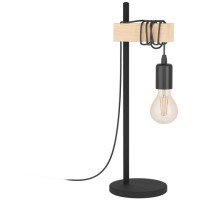 43515 Настольная лампа TOWNSHEND, 1х10W(E27-LED), L175, B155, H500, сталь, дерево, черн, коричн