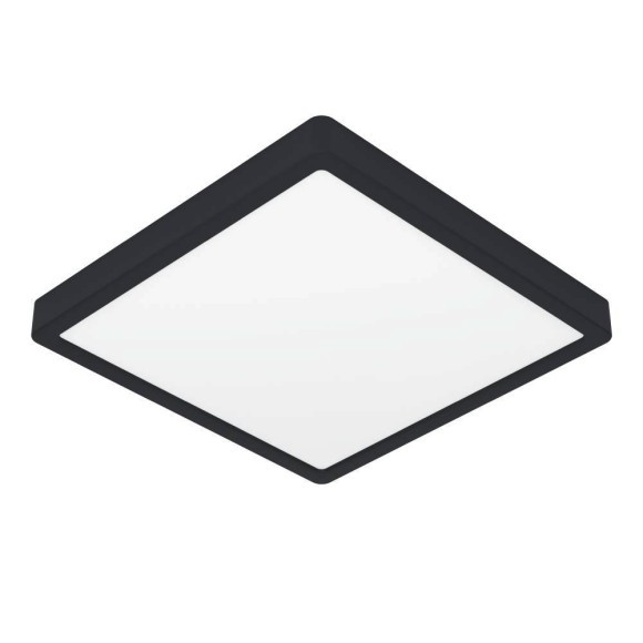 900588 Накладной светильник диммируемый FUEVA 5, 20,5W (LED), 3000K, L285, B285, H28, сталь, черный / пластик, белый