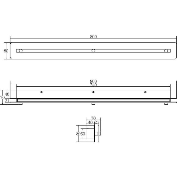 Настенный светильник (бра) Maytoni P091WL-L21CH3K