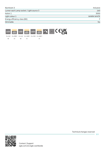 Настенно-потолочный светильник EGLO GESTEIRA 390522 со встроенным LED, 14Вт, 3000К, 1100Лм, подключение 220В, накладной монтаж, корпус черная сталь и коричневое дерево, плафон черный алюминий