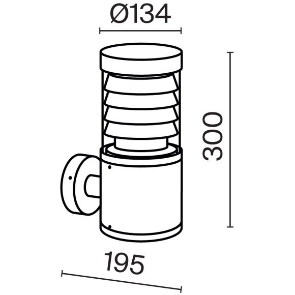 Настенный светильник (бра) Outdoor O439WL-L12GF3K
