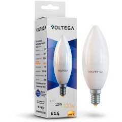 Светодиодная лампа Voltega Simple Candle 10W 3000K E14 180° 7241 Светодиодная лампа Voltega Simple Candle 10W 3000K E14 180° 7241