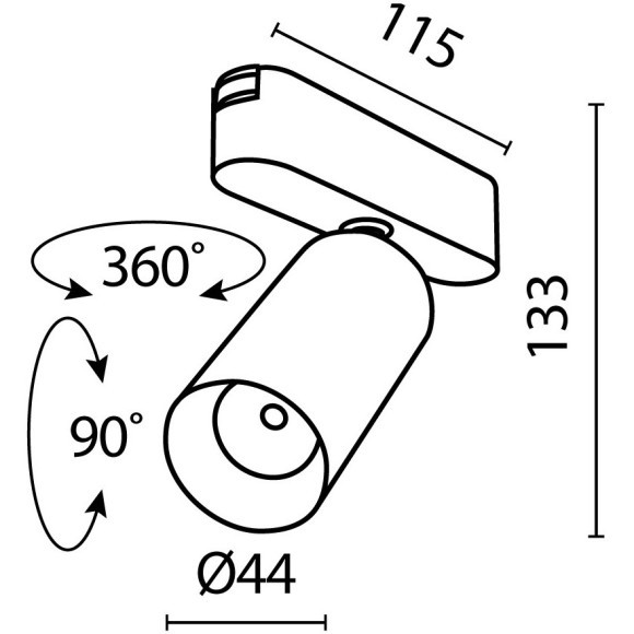 TR103-1-12W3K-M-B Трековый магнитный светодиодный светильник Maytoni Radity 48V CRI90+ 3000К 1000Лм 36° 12Вт TR103-1-12W3K-M-B Трековый магнитный светодиодный светильник Maytoni Radity 48V CRI90+ 3000К 1000Лм 36° 12Вт