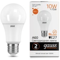 23210 Светодиодная лампа Gauss A60 10W 880Lm 3000K E27 