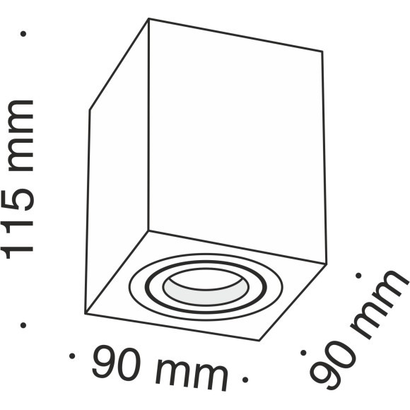 Накладной потолочный светильник Maytoni C017CL-01B Atom под лампу 1xGU10 50W