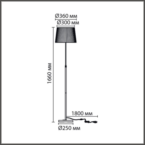 Торшер E27 1*60W Lumion TUNE 8302/1F
