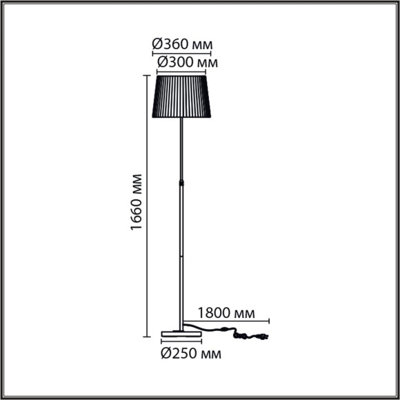 Торшер E27 1*60W Lumion TUNE 8302/1F