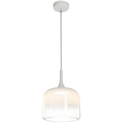 Белый подвесной светодиодный светильник с прозрачным стеклянным плафоном Maytoni Spirito MOD286PL-L18W3K Белый подвесной светодиодный светильник с прозрачным стеклянным плафоном Maytoni Spirito MOD286PL-L18W3K