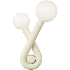 MOD476WL-02BG Настенный светильник (бра) без выключателя, 2 лампы G9, белое основание, стеклянные плафоны, Maytoni Vortex