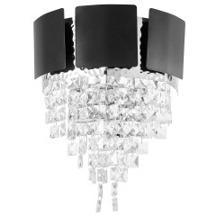 Бра Lumina Deco LDW 7045-2 BK+CHR