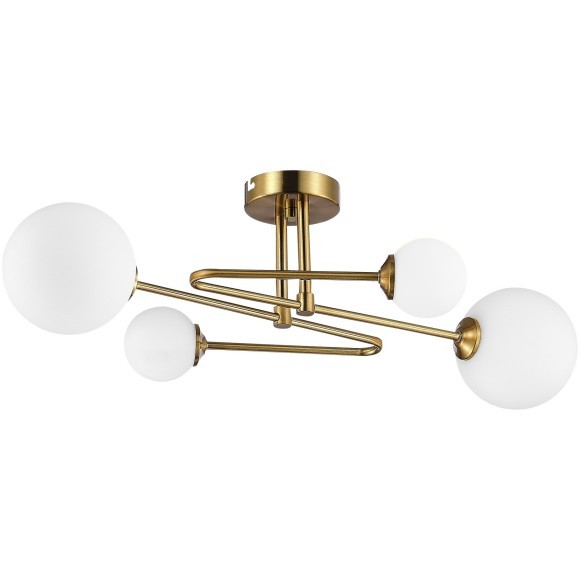 SLE2211-302-04 Светильник потолочный Латунь/Белый G9 4*5W FANTINI