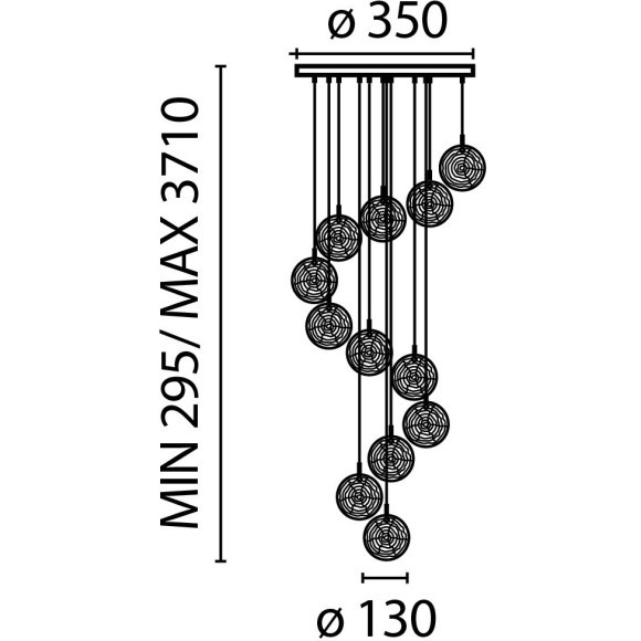 Подвесной светильник Maytoni MOD254PL-12BS Подвесной светильник Maytoni MOD254PL-12BS