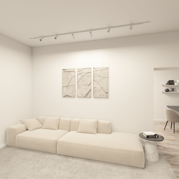 Однофазный двужильный трековый светильник Denkirs DK6060-BW+WH Scope под сменную лампу GU10