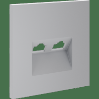 Накладка для розетки компьютерной двойной RJ45+RJ45 кат.6, S70 (серый)