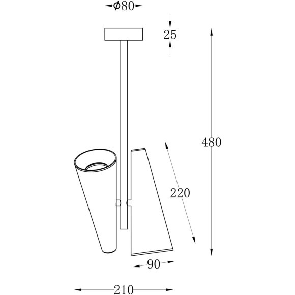 Люстра потолочная Maytoni MOD095CL-02W Giro под лампы 2xGU10 50W