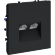 Розетка компьютерная встраиваемая VOLTUM S70 двойная RJ45+RJ45 кат.6, (графит)