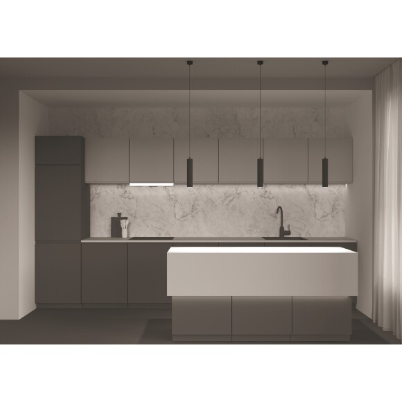Подвесной светильник Maytoni Focus P075PL-01B GU10 10Вт черный матовый алюминиевый корпус, минималистичный цилиндрический дизайн, регулируемая высота 330-1330 мм