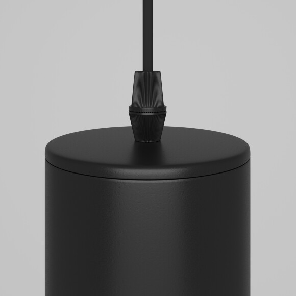Подвесной светильник Maytoni Focus P075PL-01B GU10 10Вт черный матовый алюминиевый корпус, минималистичный цилиндрический дизайн, регулируемая высота 330-1330 мм
