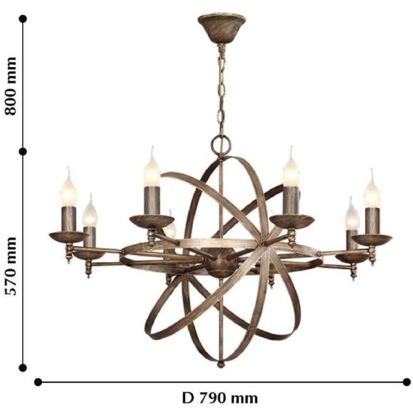 Подвесная люстра Uranium 2166-8P