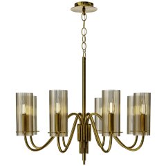 SL2005.303.08 Светильник подвесной ST-Luce латунь/коньячный E14 8*40W SANTORI