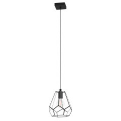 43643 MARDYKE Подвесной потолочный светильник с 1 лампой E27, 40Вт, сталь/стекло, черный 43643 MARDYKE Подвесной потолочный светильник с 1 лампой E27, 40Вт, сталь/стекло, черный