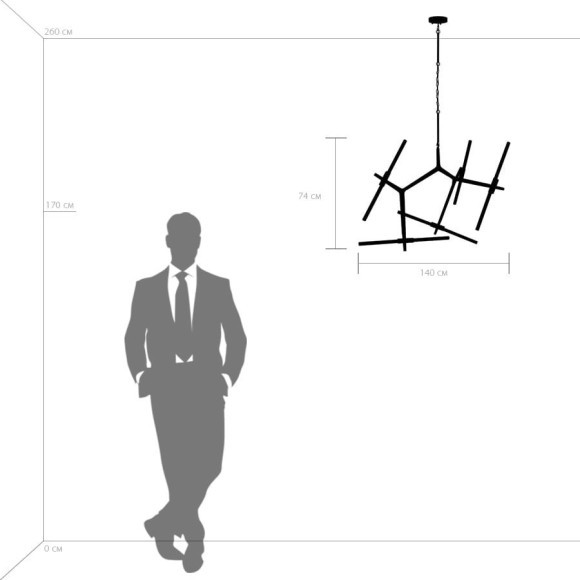 Люстра паук Lightstar 742107 Struttura под лампы 10xG9 60W