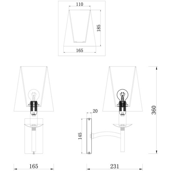 Бра Maytoni MOD076WL-01N Krona под лампу 1xE14 40W Бра Maytoni MOD076WL-01N Krona под лампу 1xE14 40W
