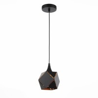 SL258.403.01 Светильник подвесной ST-Luce Черный/Черный, Золото E14 1*40W ENIGMA