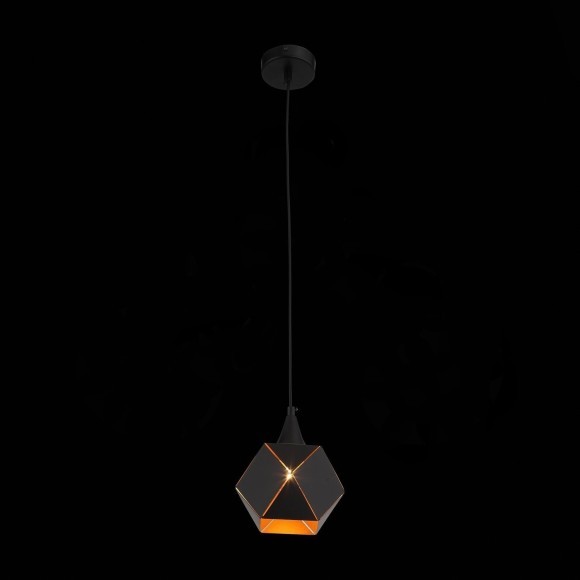 SL258.403.01 Светильник подвесной ST-Luce Черный/Черный, Золото E14 1*40W ENIGMA