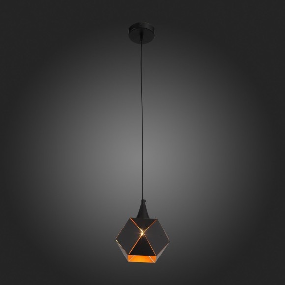 SL258.403.01 Светильник подвесной ST-Luce Черный/Черный, Золото E14 1*40W ENIGMA