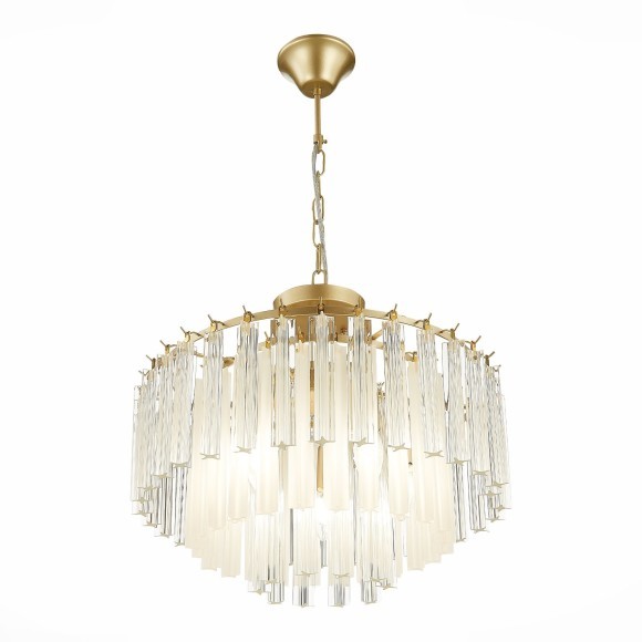 SLE260103-05 Светильник подвесной Шампань/Шампань, Прозрачный E14 5*40W REGGIO SLE260103-05 Светильник подвесной Шампань/Шампань, Прозрачный E14 5*40W REGGIO