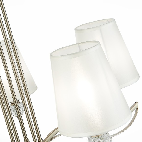 SLE111203-05 Светильник потолочный Никель, прозрачный/Белый E14 5*40W BERGAMO SLE111203-05 Светильник потолочный Никель, прозрачный/Белый E14 5*40W BERGAMO