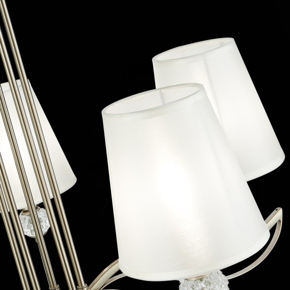 SLE111203-05 Светильник потолочный Никель, прозрачный/Белый E14 5*40W BERGAMO SLE111203-05 Светильник потолочный Никель, прозрачный/Белый E14 5*40W BERGAMO